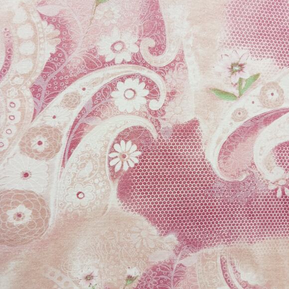 T-Shirt Powder Pink Daisy Paisley Bloomcore Whimsycore Couquette Y2K Size 2X - Picture 8 of 11